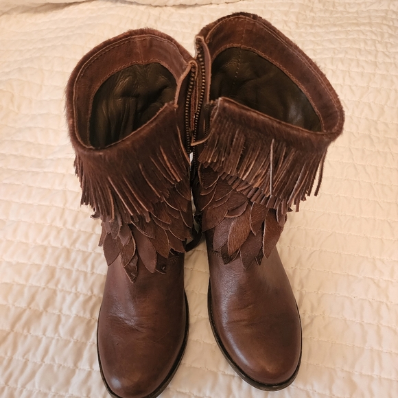 Anthropologie Mia Sheridan leather fringe boots - Picture 5 of 7